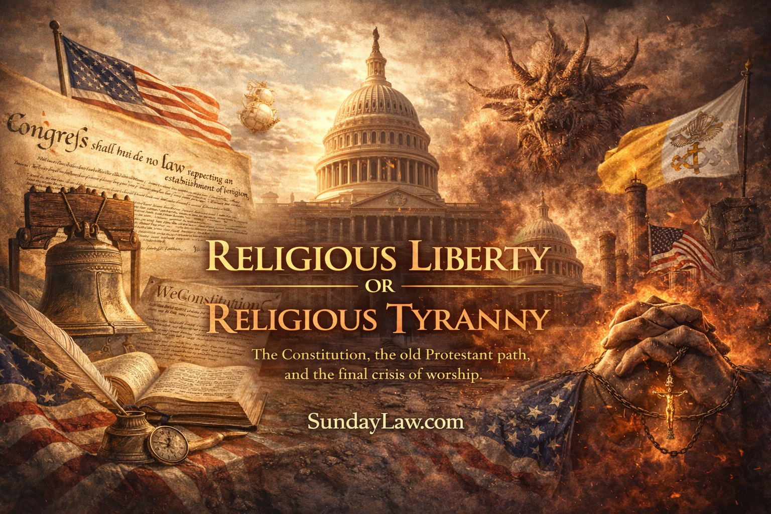 Religious Liberty — America — Constitution — Sunday Law Warning